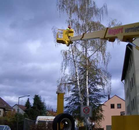 Einsatz der Hebebühne